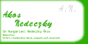 akos nedeczky business card